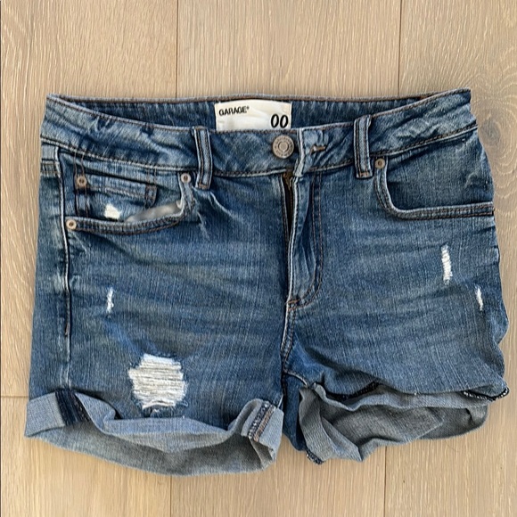 Garage Blue Denim Shorts - Picture 1 of 3